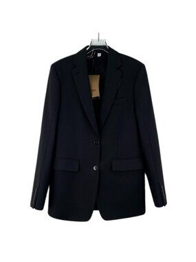Burberry Black Wool Tailored Blazer